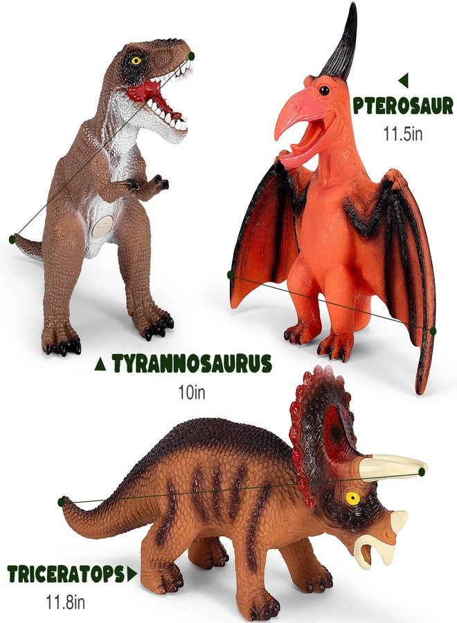 SUGFUT 7 Piece Jumbo Dinosaur Toys for Kids Large Dinosaur Toys for Kid 3-5 - Perfect Party Favors Birthday for Kids - Image 3